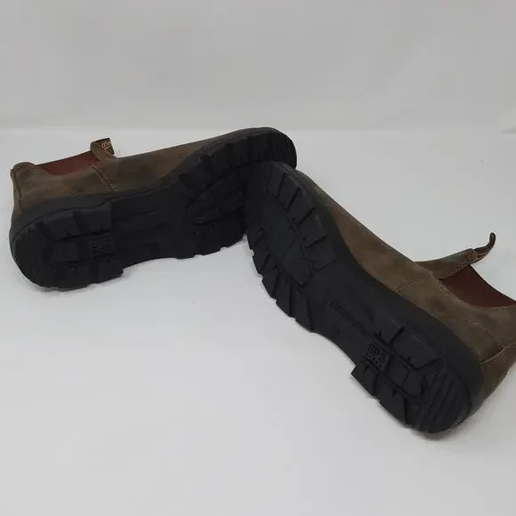 Blundstone 585 Rustic Brown Chelsea Boots Mens 9.5 Waterproof Leather - Picture 4 of 16